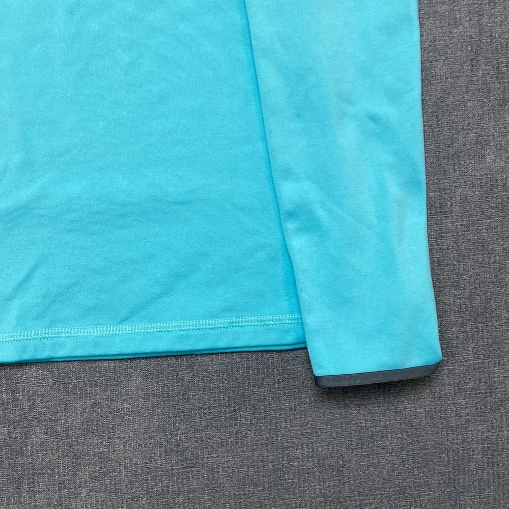 Nike Pro Dri Fit Training Shirt Mens Large Blue Swoosh Logo Raglan Sleeve Sports